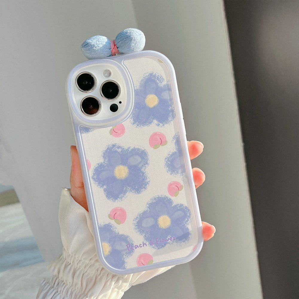 Lukisan Cat Minyak Soft Case Realme C55 10 Pro Plus C30 GT C35 C25S C31 C12 C25 C15 7i C17 7 C21Y C25Y C11 5 5i 5S 6i 9i C3 C20 8 8pro 6 C11 2021bunga Biru Angel Eyes Soft Sarung Casing