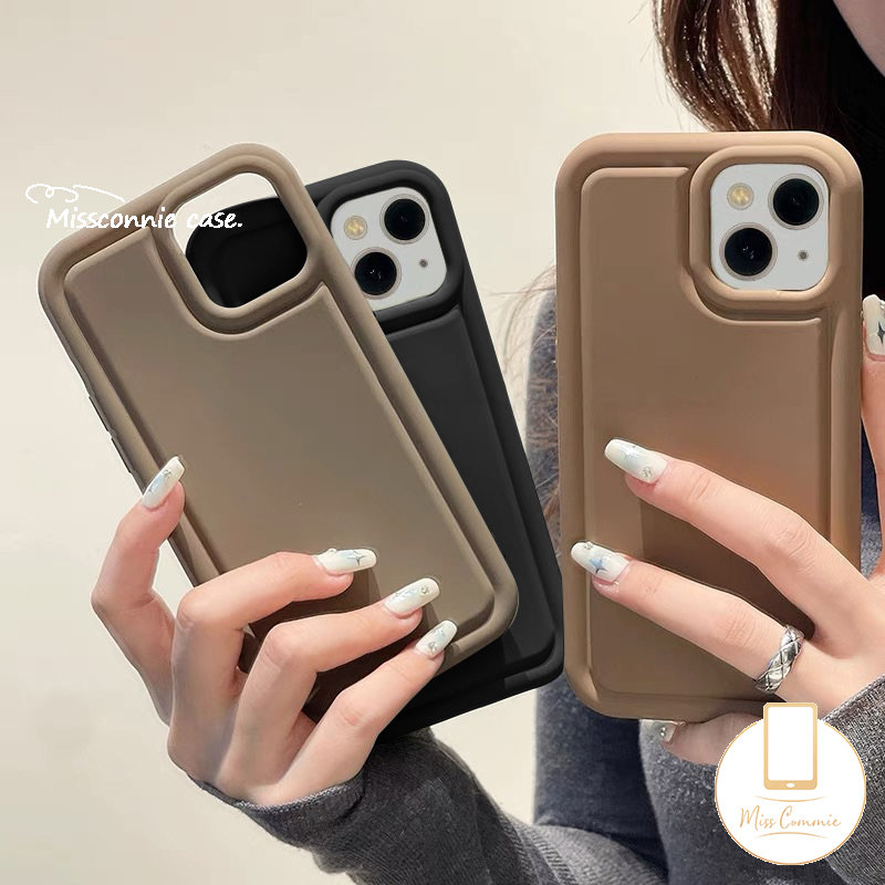 Luxury Airbag Shockproof Matte Case Untuk Realme C35 C55 C30 C30s C25 C25Y C33 C21Y C25S5 9i 5s 7i 6i 5i C15 C20 C3 C1 C2 C20A C11 C12 Simple Tebal Lembut Tpu Warna Solid Cover