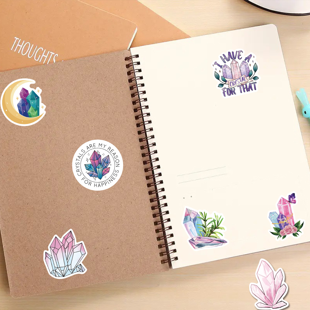 [in Stock] 50 Pcs Kristal Indah Kartun Stiker laptop Ponsel Helm Dekorasi Tahan Air sticker