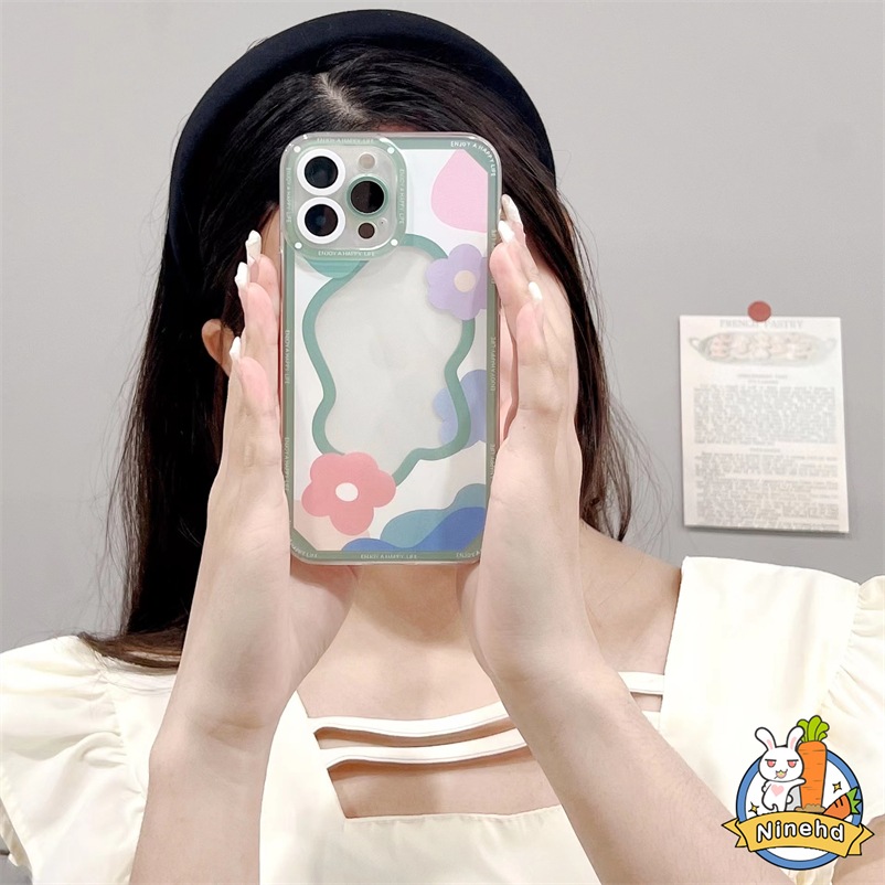 Soft Case Casing Motif Bunga Samsung A14 A04s A04 A03s A03 A13 A12 A22 A32 A54 A34 A33 A53 A73 A23 M23 A52s A52 A72 A71 A51 A31 A02s A21s A50 A50s A30s A30 A20 A11 A10 S22 Ultra Blue Floral Flower All-Inclusive Lens Protection Clear Silicone Phone Case