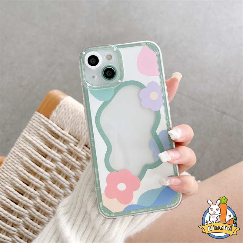 Soft Case Casing Motif Bunga Samsung A14 A04s A04 A03s A03 A13 A12 A22 A32 A54 A34 A33 A53 A73 A23 M23 A52s A52 A72 A71 A51 A31 A02s A21s A50 A50s A30s A30 A20 A11 A10 S22 Ultra Blue Floral Flower All-Inclusive Lens Protection Clear Silicone Phone Case