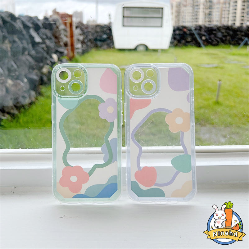 Soft Case Casing Motif Bunga Samsung A14 A04s A04 A03s A03 A13 A12 A22 A32 A54 A34 A33 A53 A73 A23 M23 A52s A52 A72 A71 A51 A31 A02s A21s A50 A50s A30s A30 A20 A11 A10 S22 Ultra Blue Floral Flower All-Inclusive Lens Protection Clear Silicone Phone Case