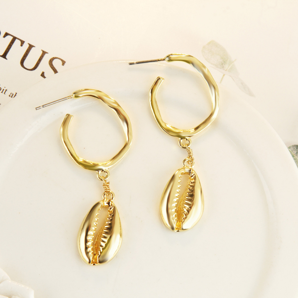 Anting Fashion Gaya Bohemian Mutiara Shell Earrings Studs Pendant Earrings Untuk Wanita Vintage Fashion Perhiasan Aksesoris Hadiah