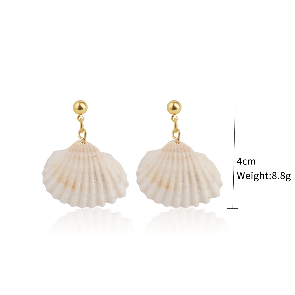 Anting Fashion Gaya Bohemian Mutiara Shell Earrings Studs Pendant Earrings Untuk Wanita Vintage Fashion Perhiasan Aksesoris Hadiah