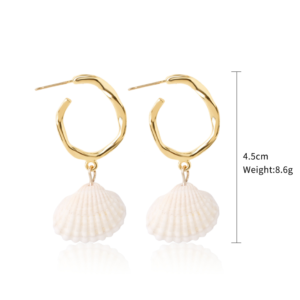 Anting Fashion Gaya Bohemian Mutiara Shell Earrings Studs Pendant Earrings Untuk Wanita Vintage Fashion Perhiasan Aksesoris Hadiah