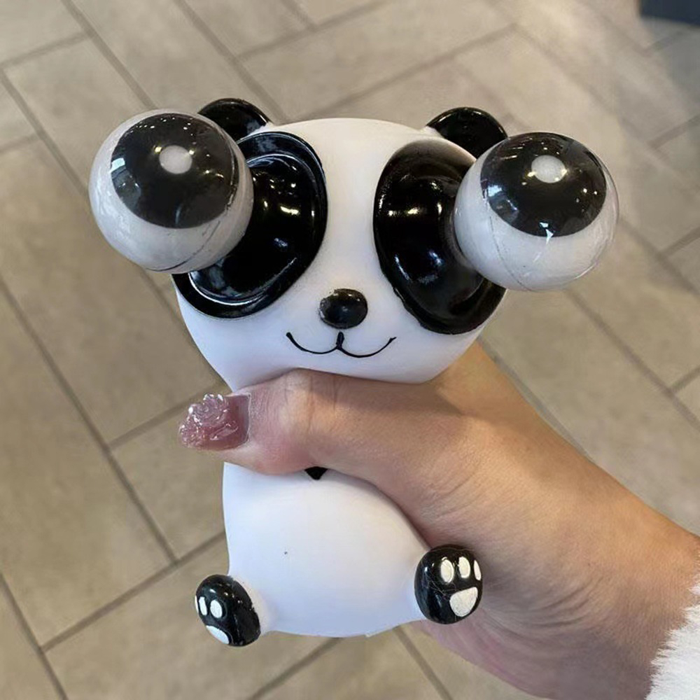 Tiktok Mainan Squishy Penangkap Mata Panda Untuk Anak-Anak Mainan Penghilang Stress Dan Menyenangkan Untuk Anak