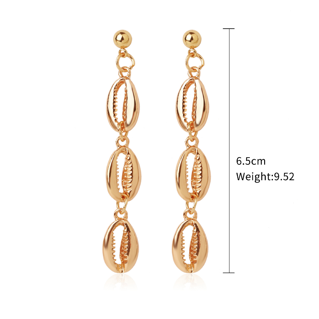 Anting Fashion Gaya Bohemian Mutiara Shell Earrings Studs Pendant Earrings Untuk Wanita Vintage Fashion Perhiasan Aksesoris Hadiah