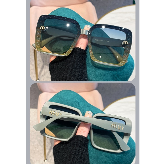 Uv400 Baru Kacamata Hitam Untuk Wanita Fashion Bingkai Besar Kacamata Pantai Gradien Sunglass Lady Shades Eyeglasses