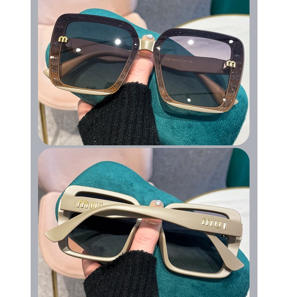 Uv400 Baru Kacamata Hitam Untuk Wanita Fashion Bingkai Besar Kacamata Pantai Gradien Sunglass Lady Shades Eyeglasses