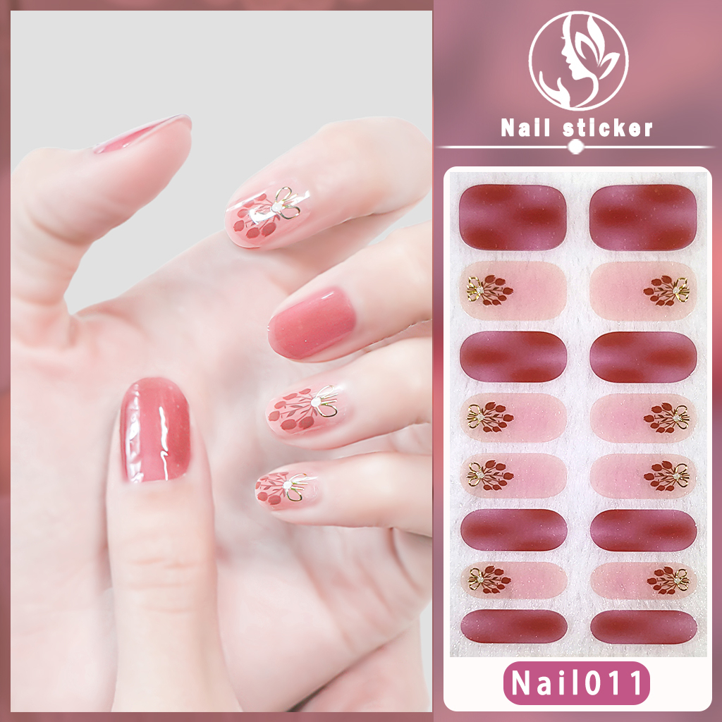 16stiker 3D Vision Stiker Kuku Kuku Gaya Pesta nail Art Berlian Mutiara Permata Warna-Warni Laser Gradien DIY Stiker Kuku