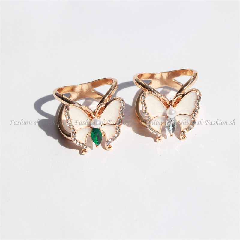 Baru Kupu-Kupu Bertabur Berlian Syal Gesper Mutiara Bros Paduan pin Aksesoris