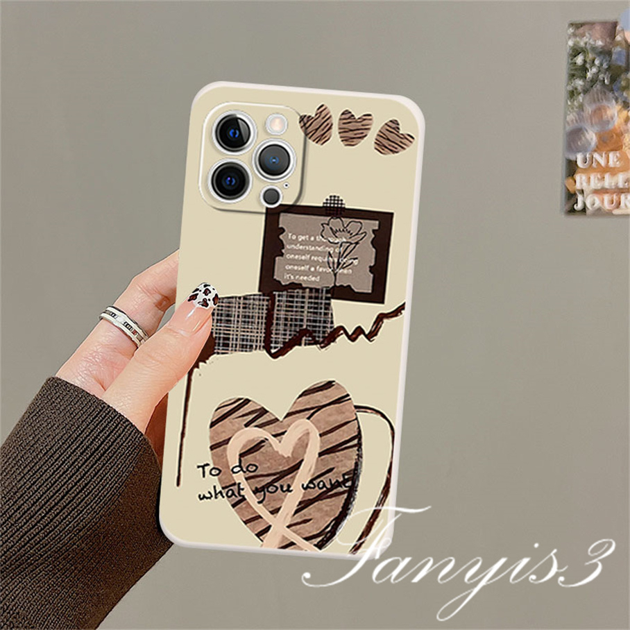 Compatible For iPhone 14 13 12 11 Pro Max X XR Xs Max 7 8 Plus SE 2020 Kompatibel Untuk Graffiti Cinta Pasangan Ponsel Case Silicon Lembut Cover Pelindung