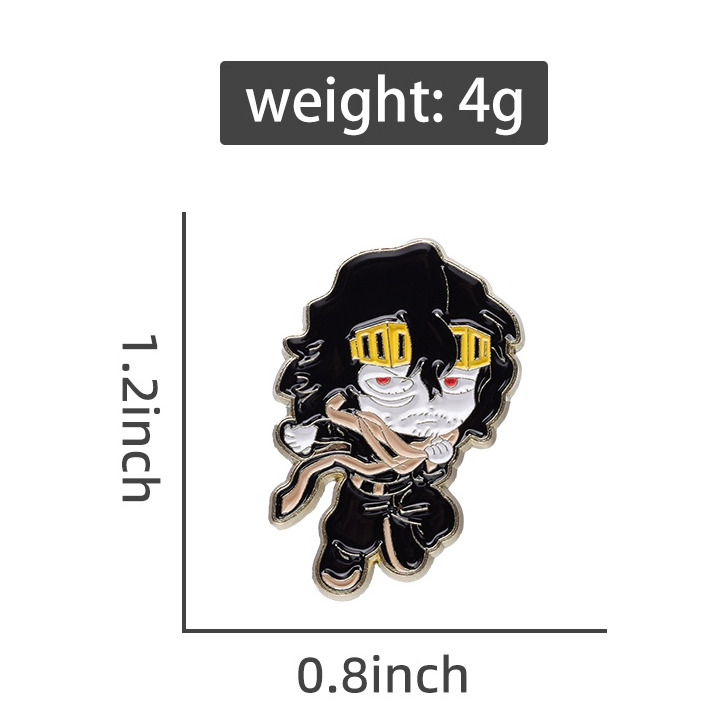 Cute Aizawa Shota Eraser Enamel Pin Fashion Kartun Aizawas Logam Bros Lencana Anime Perhiasan Pahlawanku Akademisi Fans