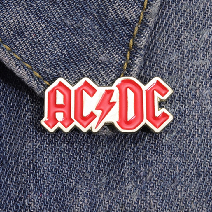 Kartun Musik AC DC Musisi Rock Enamel Bros Pin Ransel Kerah Lapel Pin Lencana Fashion Perhiasan Aksesoris