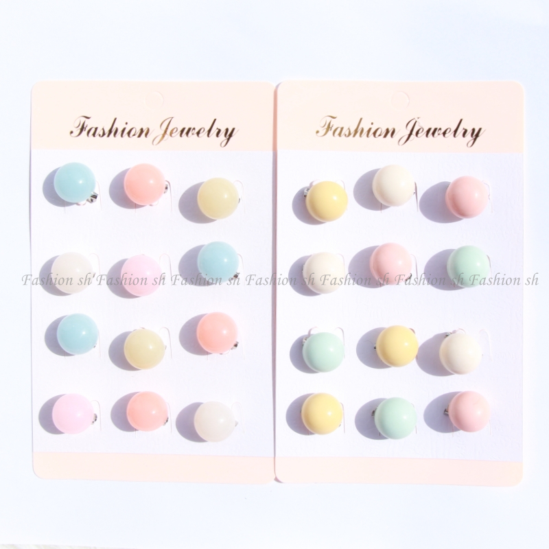 12pcs hot Jual Bros jelly Bros Warna Macaron Untuk Aksesoris Bros Kecil Wanita