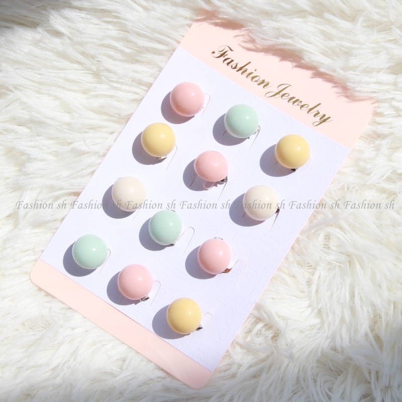 12pcs hot Jual Bros jelly Bros Warna Macaron Untuk Aksesoris Bros Kecil Wanita