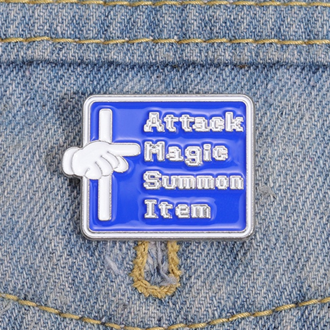 Lucu Serangan Magic Summon Item Enamel Pin Final Fantasy Gamer Bros Lencana Perhiasan Hadiah Untuk Teman Penggemar