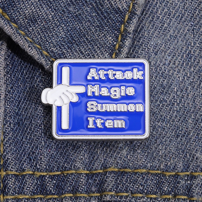 Lucu Serangan Magic Summon Item Enamel Pin Final Fantasy Gamer Bros Lencana Perhiasan Hadiah Untuk Teman Penggemar