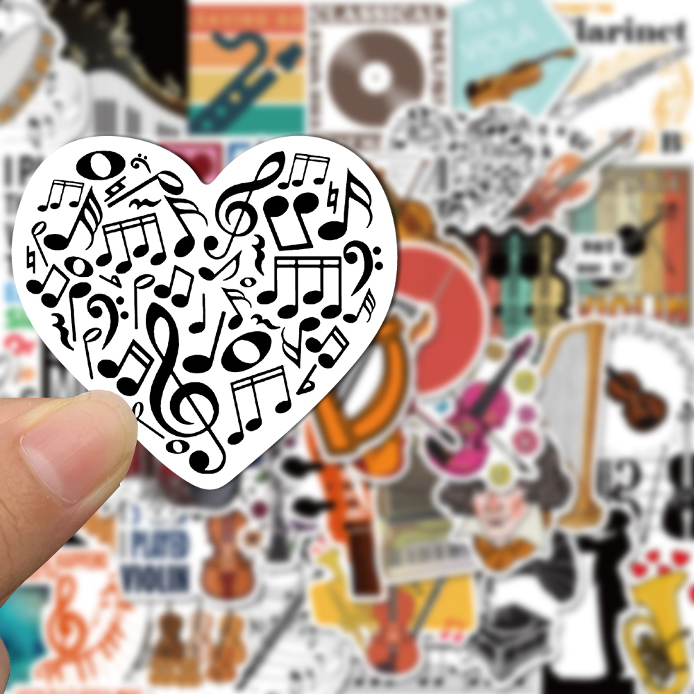 [in Stock] 50pcs orchestral English art Stiker Dekorasi Helm laptop sticker Anti Air