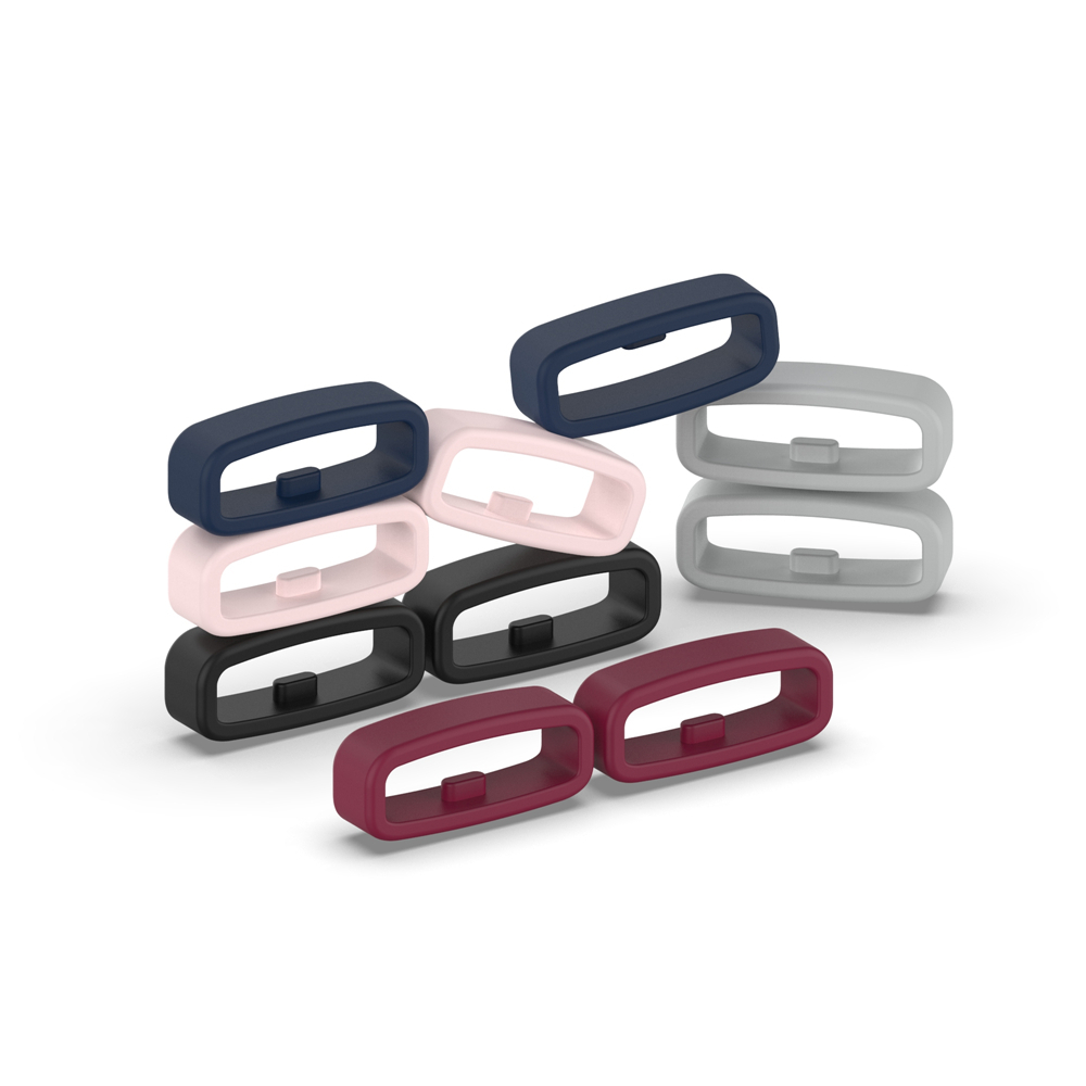 10pcs Gesper Pengaman Sabuk Silikon Lebar 18MM 20MM 22MM Gelang Jam Universal Watch Strap Buckle Hoop Loop Holder