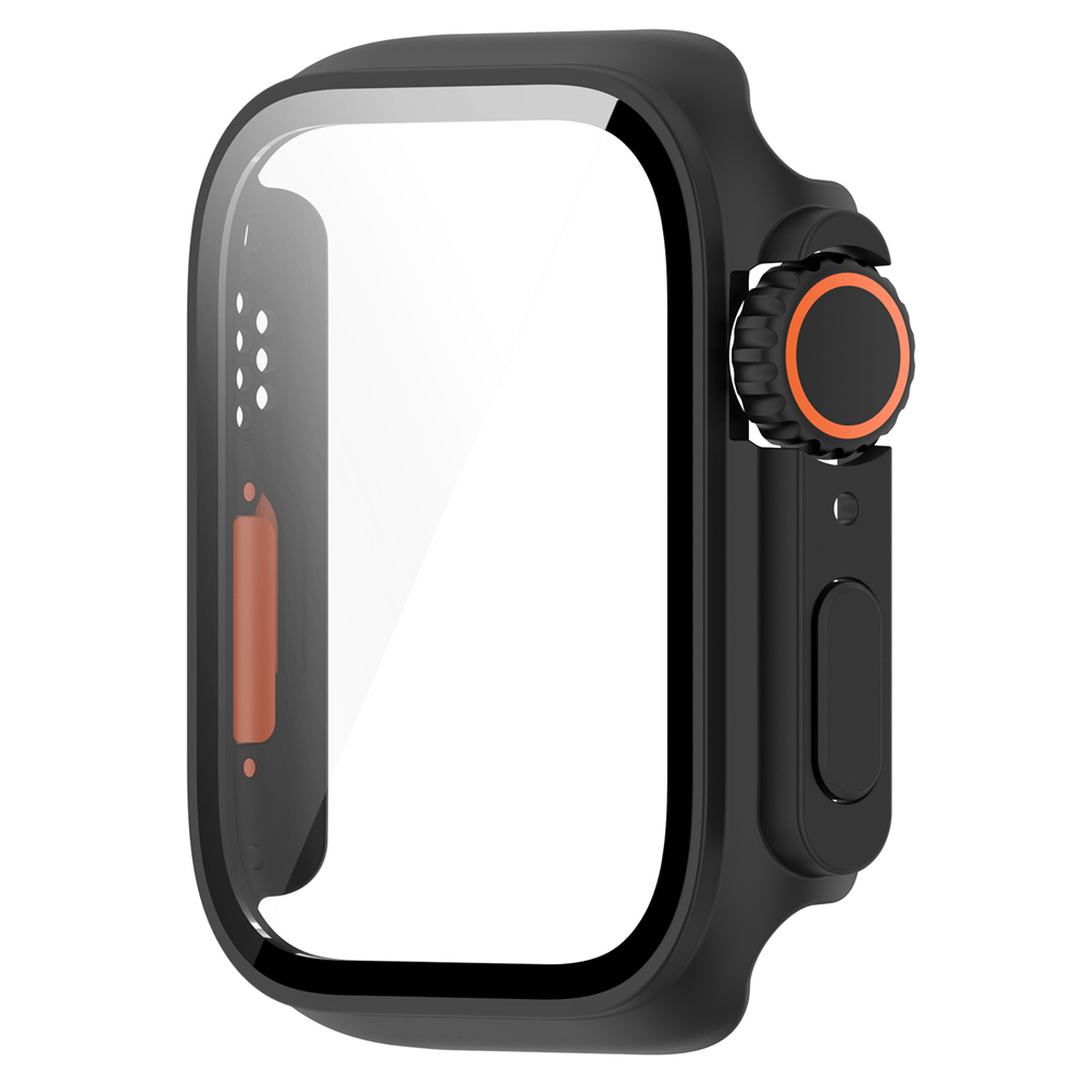 Case Cover Dan Tempered Glass Pelindung Layar Untuk APPLE Watch8 7 6 5 4 SE (Buat Terlihat Seperti ultra 49mm) Frame High Quality PC Slim Pelindung Aksesoris