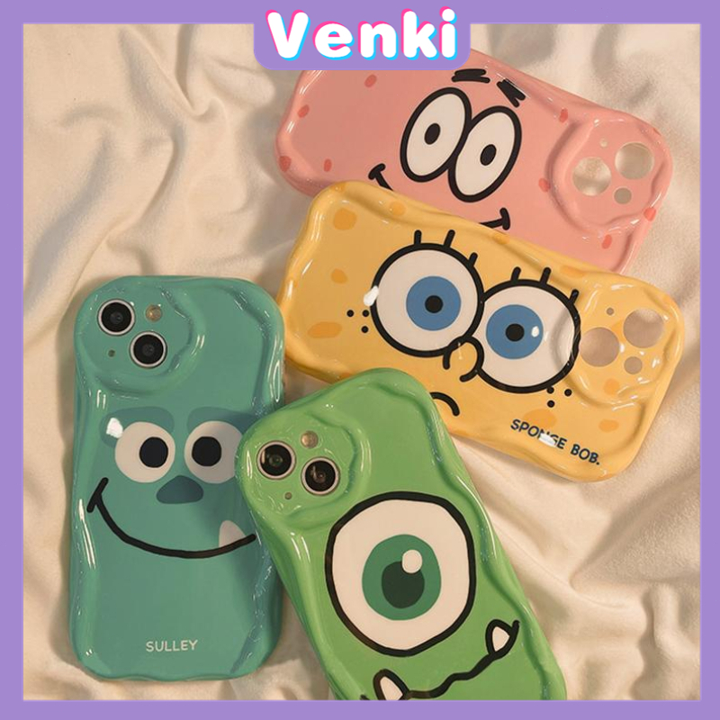 VENKI - For iPhone 14 Pro Max iPhone Soft Case TPU Curved Edge Wavy Case Cute Pattern Back Camera Protection Shockproof Compatible with iPhone 13 Pro max 12 Pro Max 11 xr xs max 7Plus 8Plus