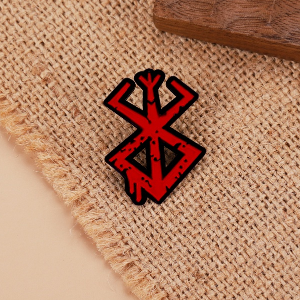 Lucu Mengamuk Enamel Pin Merah Nordic Tanda Bros Lencana Kerah Pin Permainan Peripheral Perhiasan Hadiah Untuk Teman