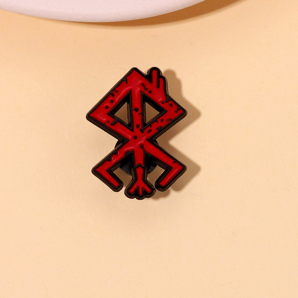 Lucu Mengamuk Enamel Pin Merah Nordic Tanda Bros Lencana Kerah Pin Permainan Peripheral Perhiasan Hadiah Untuk Teman