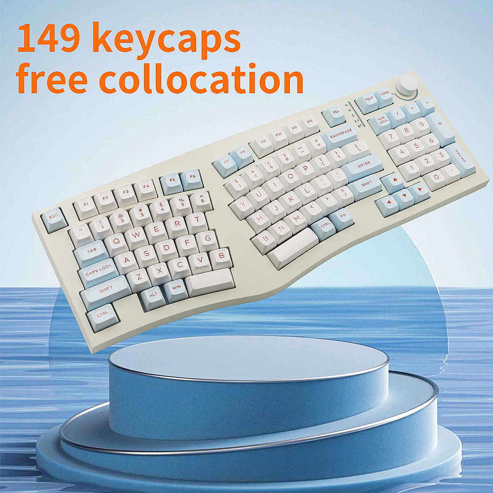 Keycap PBT Salmon Untuk Keyboard Alice80 Alice98 Mekanik Meyboard Keycaps ASA Tinggi 149Keys Cocok Untuk Keyboard104 /68 /87