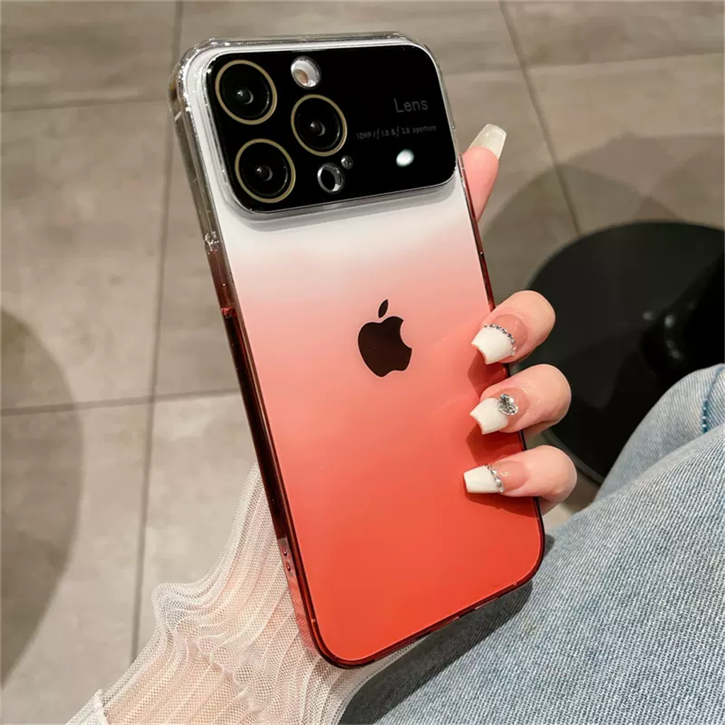 Transparan Casing iPhone 14 Pro Max case iPhone 13 12 Pro Max14 Plus Kamera Mewah Perlindungan Lensa Shock Protection Hard Back Cover