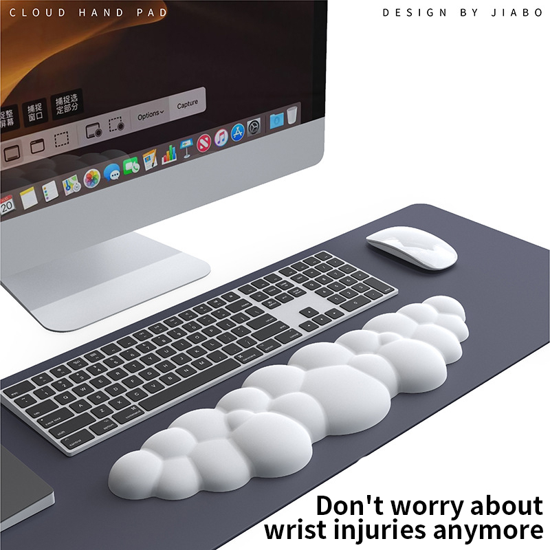 Cloud keyboard wrist pad typing Pelindung Pergelangan Tangan Busa Kulit memory cotton palm rest Pencegah Sakit