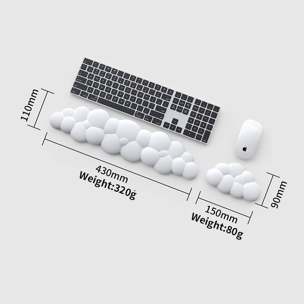 Cloud keyboard wrist pad typing Pelindung Pergelangan Tangan Busa Kulit memory cotton palm rest Pencegah Sakit