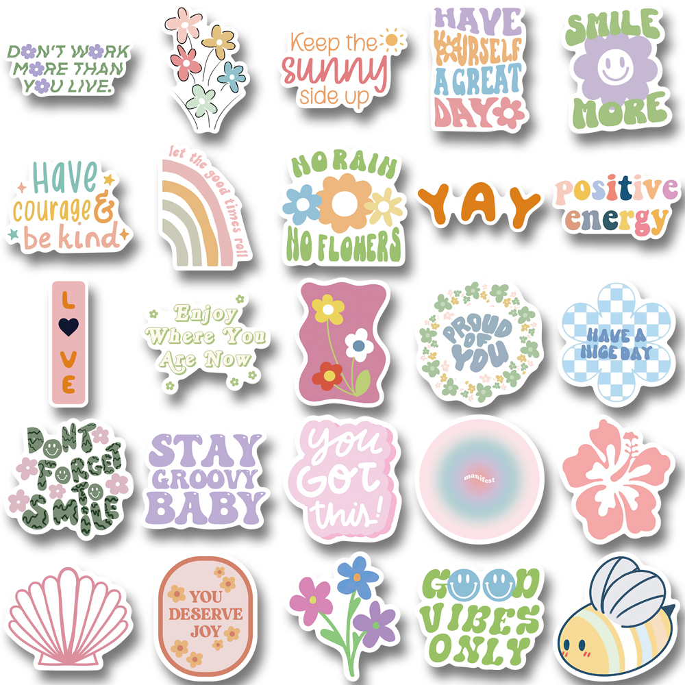 [in Stock] 50pcs Stiker Denmark pink Segar Dan Lucu Untuk Dekorasi Casing Ponsel laptop Stiker Tahan Air