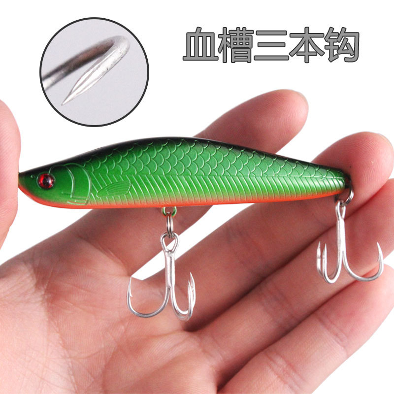 1Pc Umpan Pancing Minnow Pencil Hard Bait Bentuk Ikan Imitasi 8.5cm 12g Sharp Hook Fishing Lure