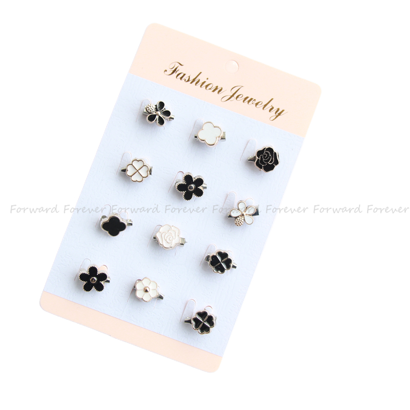 12 Pcs mini Harum Gaya Bros Mutiara Aksesoris alloy pin Dekorasi Pakaian