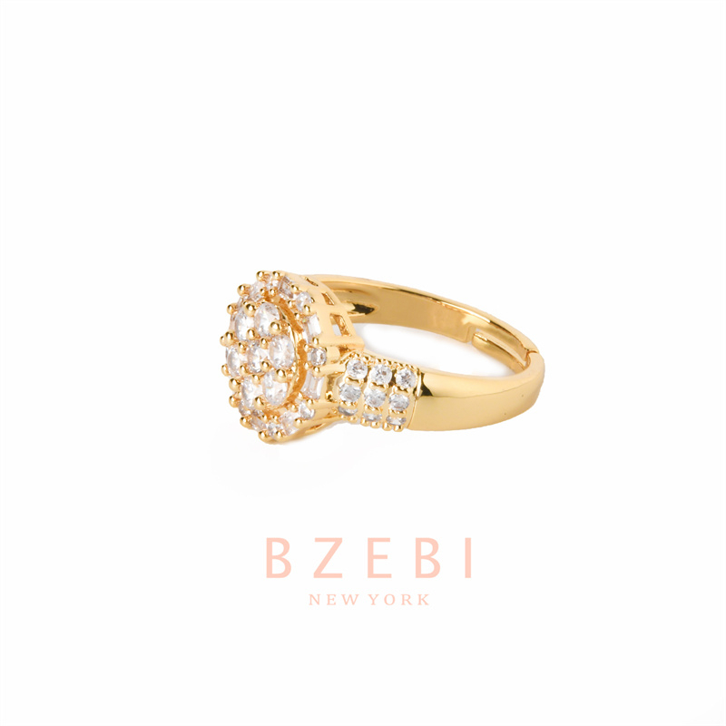 Bzebi Cincin Emas Berlian 18k, Cincin Terbuka Dapat Disesuaikan, Anti Karat, Gaya Korea, Aksesoris Fashion Wanita, Aksesoris Sehari-Hari, Perhiasan Premium, Hadiah Ulang Tahun Dengan Box 1215r