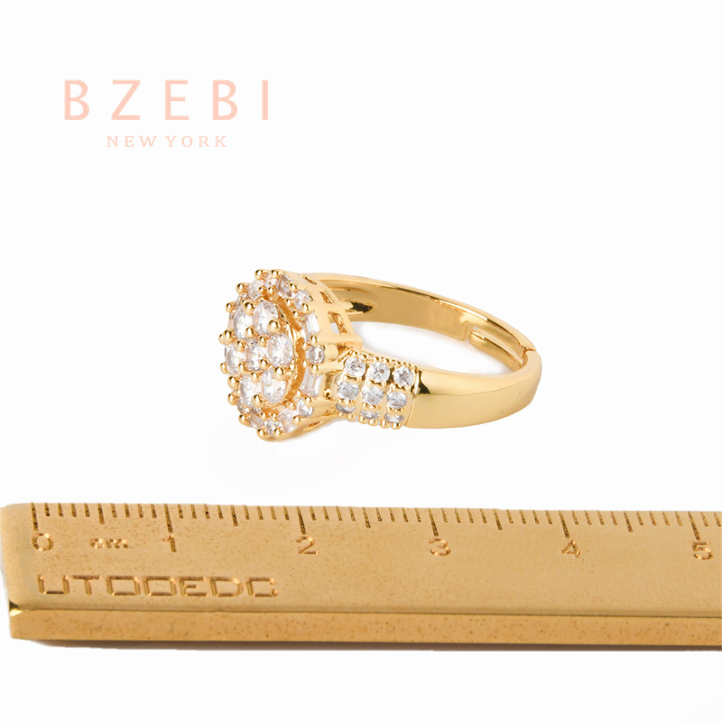 Bzebi Cincin Emas Berlian 18k, Cincin Terbuka Dapat Disesuaikan, Anti Karat, Gaya Korea, Aksesoris Fashion Wanita, Aksesoris Sehari-Hari, Perhiasan Premium, Hadiah Ulang Tahun Dengan Box 1215r