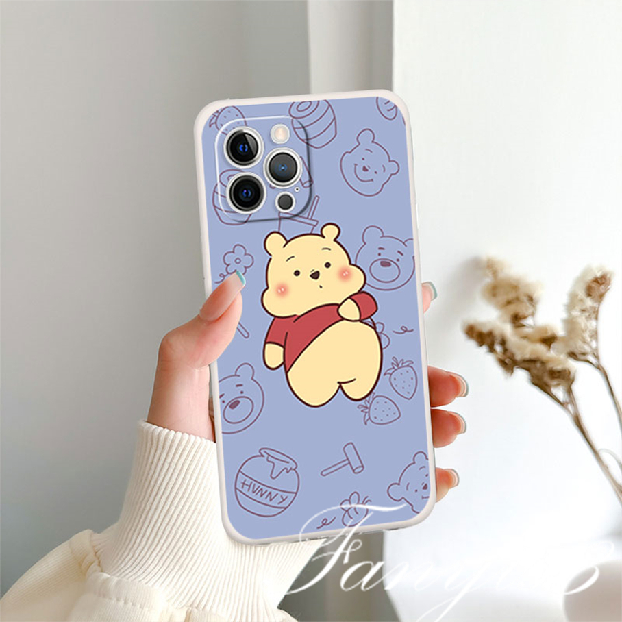 Realme C55 C35 C33 C30s C31 9i C25Y C21Y C25 C25s C21 C20 C15 C12 C11 8Pro 8i C3 5 5i 5s 6i Narzo 50A Prime 50i Winnie Strawberry Bear Phone Case Silicon Soft Sarung Pelindung