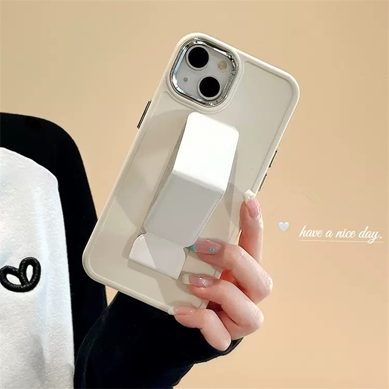 IPHONE Tali Pergelangan Tangan Mewah Silikon Cair Casing Ponsel Untuk Iphone14 13 12 11 Pro Max XR XS Max X7 8 Plus Stand Holder Cover Untuk Iphone12 SE 2020