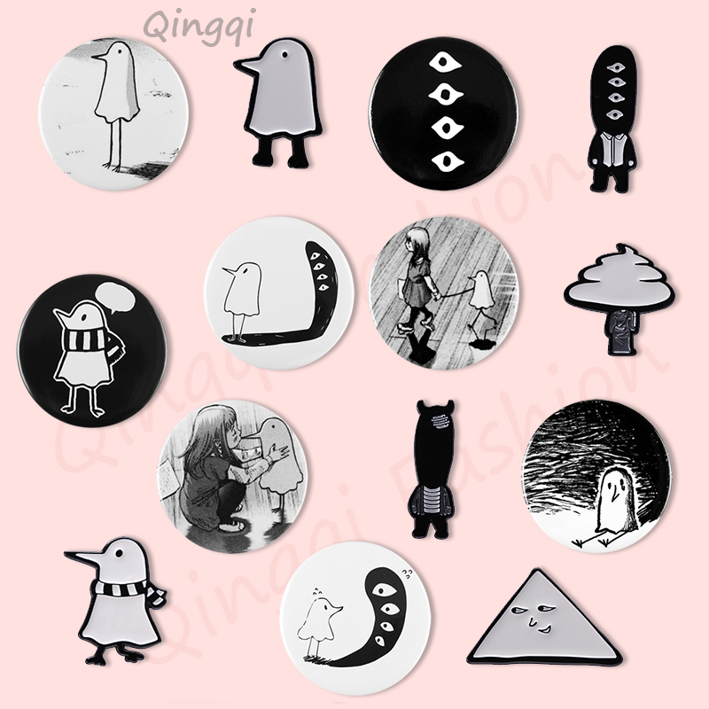 Lucu Goodnight Punpunpun Bros Pentol Punpun Enamel Pin Kerah Bros Lencana Logam Kartun Perhiasan Hadiah Alat Tulis Untuk Teman