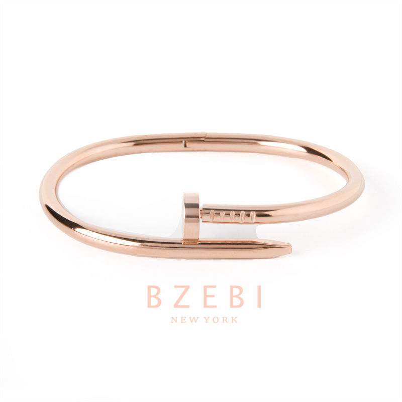 Bzebi Gelang Charm Titanium Steel Emas 18k Dengan Berlian, Anti Karat, Aksesoris Fashion Wanita, Perhiasan Gaya Korea, Hadiah Ulang Tahun Dengan Kotak Eksklusif 1229b