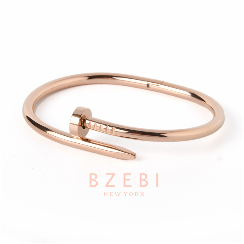 Bzebi Gelang Charm Titanium Steel Emas 18k Dengan Berlian, Anti Karat, Aksesoris Fashion Wanita, Perhiasan Gaya Korea, Hadiah Ulang Tahun Dengan Kotak Eksklusif 1229b