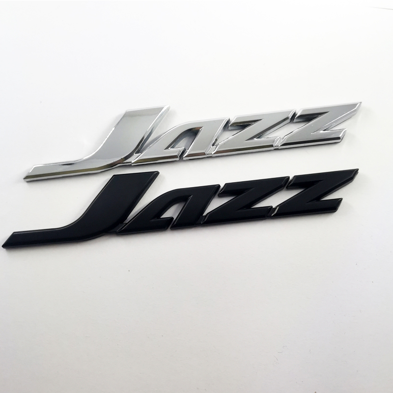 1x Metal Chrome Gold Hitam Merah Jazz Huruf Logo Mobil Auto Rear Trunk Emblem Sticker Badge Decal Untuk Honda Jazz