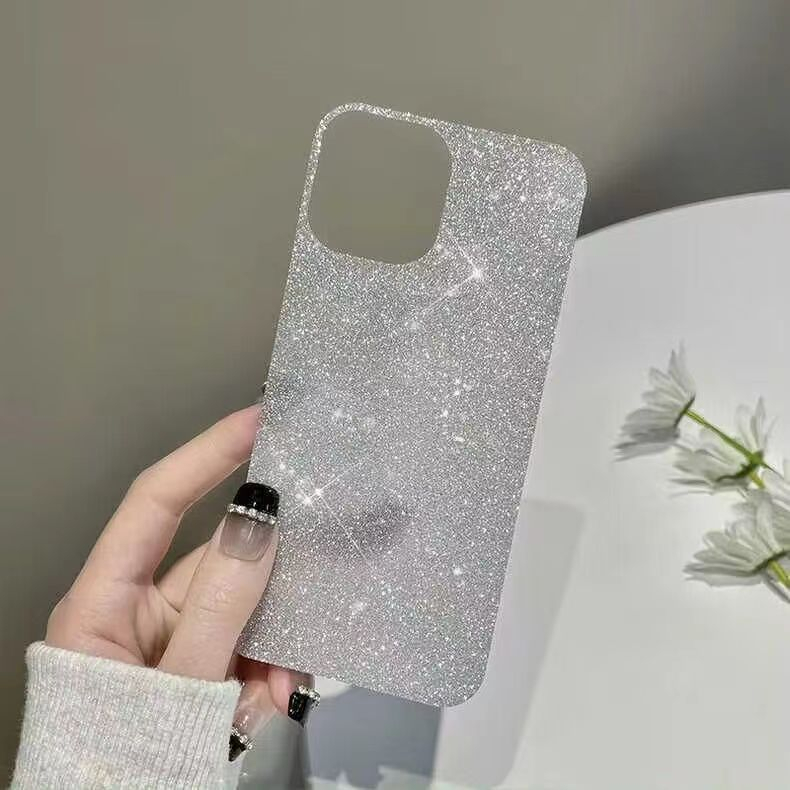 Kartu laser Untuk iphone 14 Pro Max11 12 13 Pro Max Kertas laser Mini Untuk iphone Xr Xs 6s 78 plus Casing Bening Belakang Stiker Glitter Hias