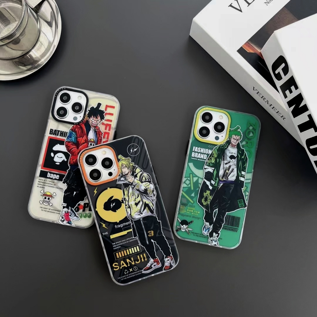 IMD material 《 ONE PIECE 》suitable for iPhone 11 all inclusive anti drop silicone case iPhone 12 13 14 Pro Max matte minimalist phone case