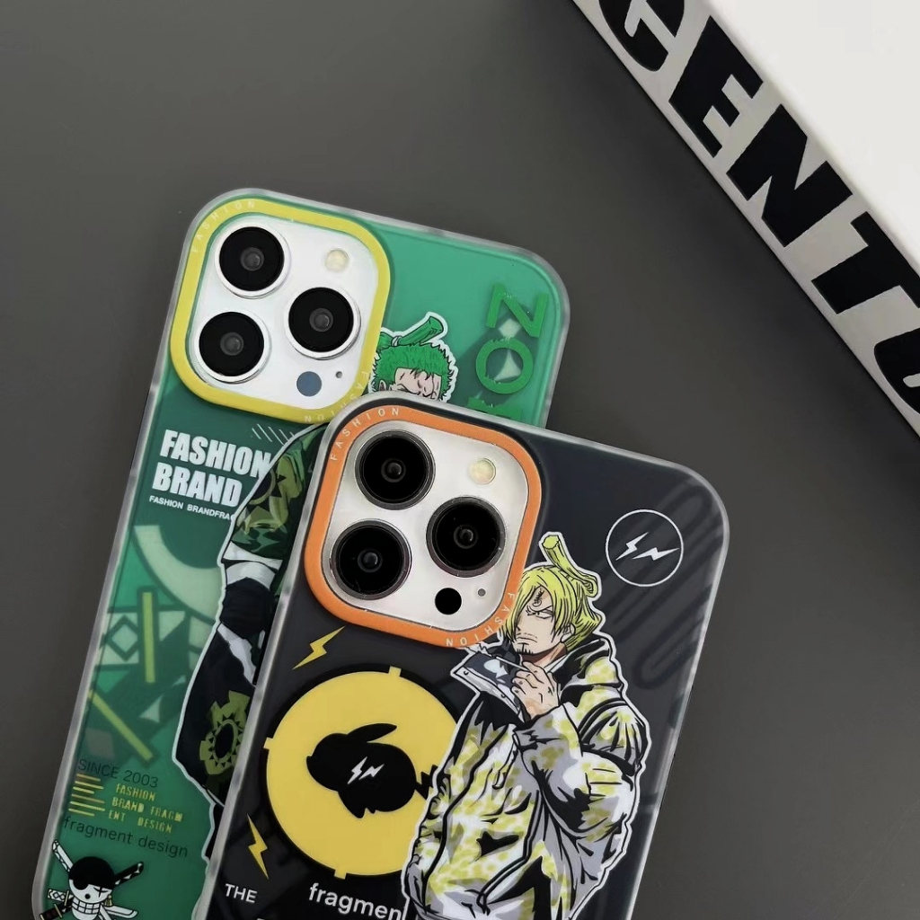 IMD material 《 ONE PIECE 》suitable for iPhone 11 all inclusive anti drop silicone case iPhone 12 13 14 Pro Max matte minimalist phone case