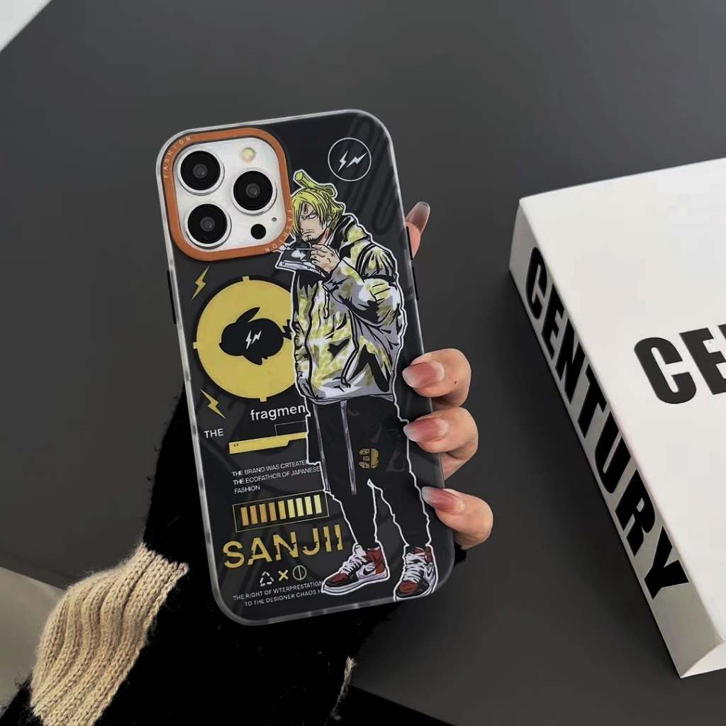 IMD material 《 ONE PIECE 》suitable for iPhone 11 all inclusive anti drop silicone case iPhone 12 13 14 Pro Max matte minimalist phone case