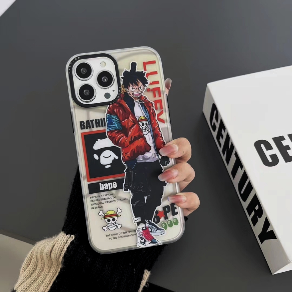 IMD material 《 ONE PIECE 》suitable for iPhone 11 all inclusive anti drop silicone case iPhone 12 13 14 Pro Max matte minimalist phone case