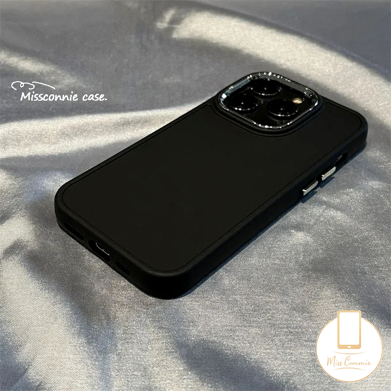 IPHONE Casing Ponsel Persegi Plating Mewah Kompatibel Untuk Iphone7 8plus14 13 11 12 Pro MAX XR X XS MAX Lembut Simple Warna Solid Macaron Warna Permen Full Cover