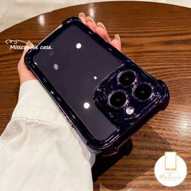 IPHONE Casing Ponsel Tombol Electroplated Plating Mewah Kompatibel Untuk Iphone11 14 13 12 Pro MAX XR 7 8 Plus X XS MAX Tahan Guncangan Sederhana Macaron Warna Permen Lembut TPU Cover